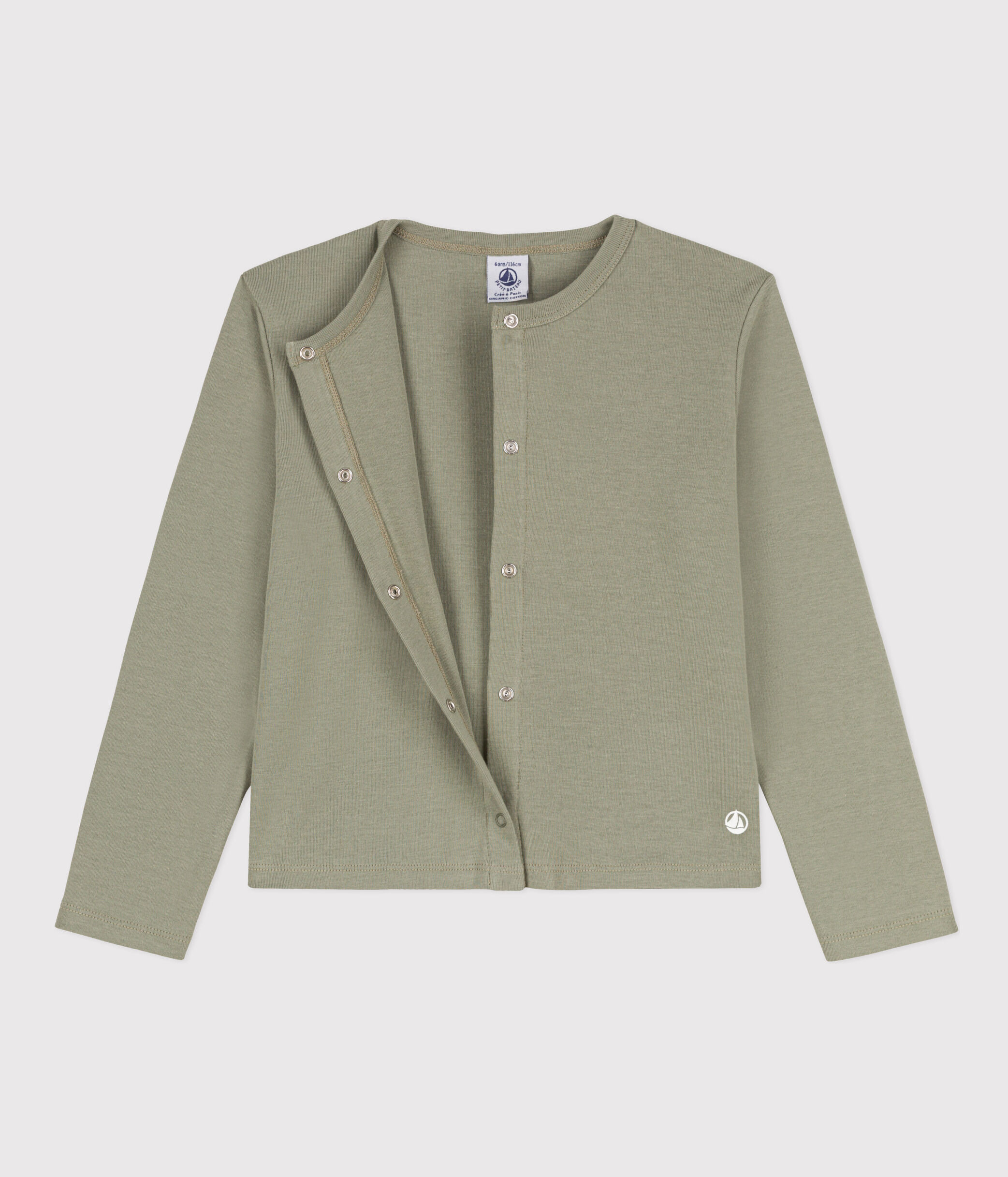Long sleeve snap clearance cardigan
