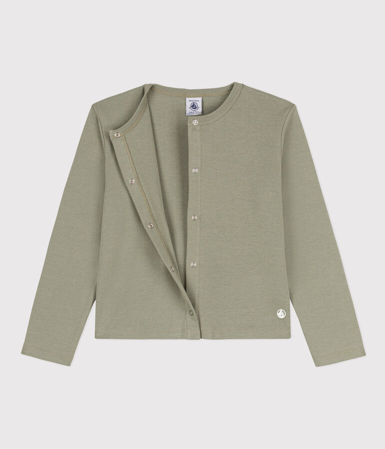 Girls' Cotton Cardigan green