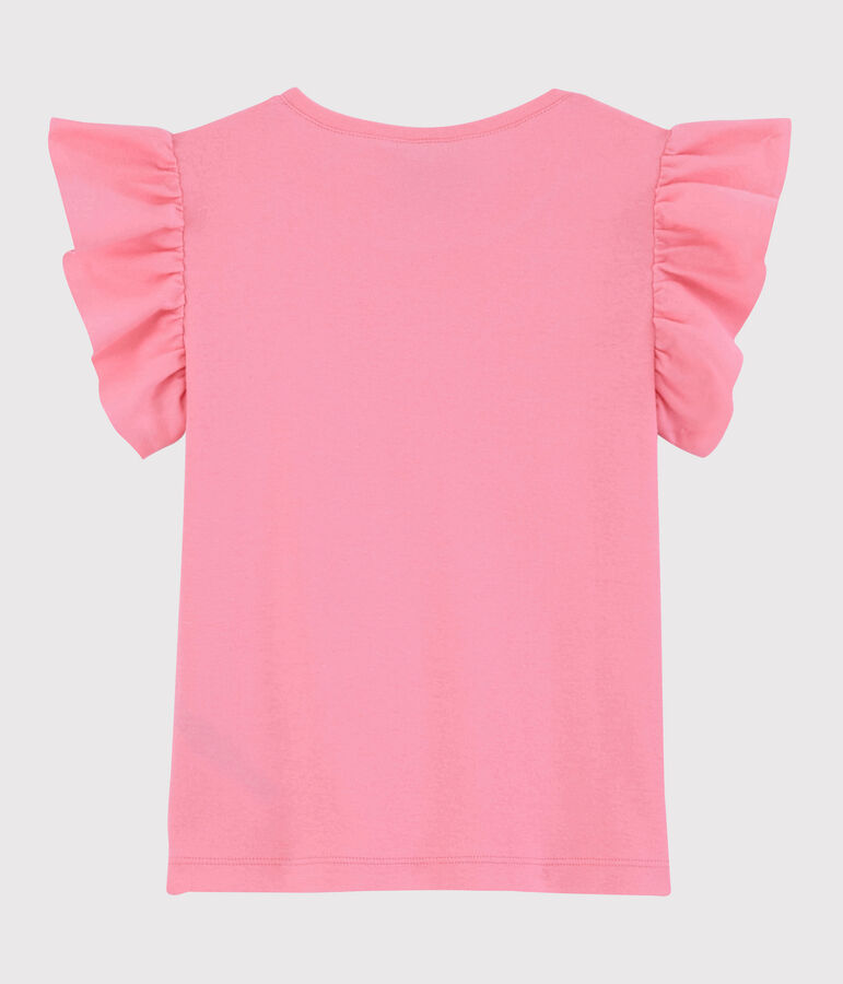 Girls' Short-Sleeved Cotton T-Shirt pink