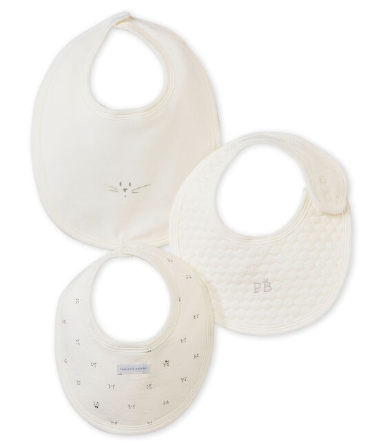 Set of 3 unisex baby's bibs variante 1