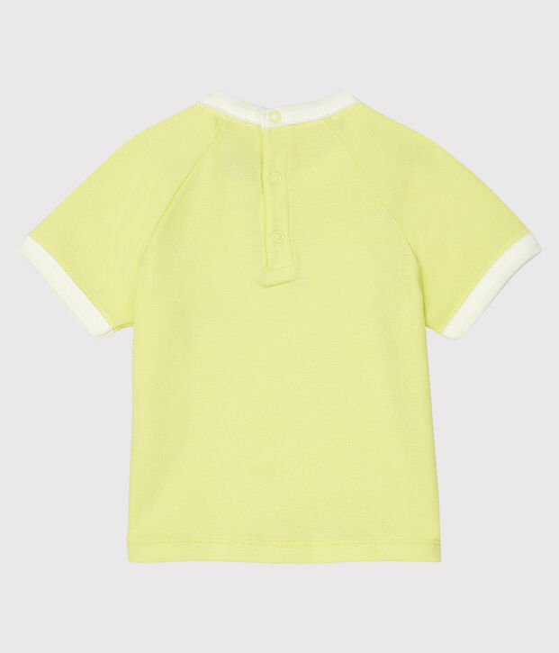 Short-sleeved T-shirt for baby boys yellow