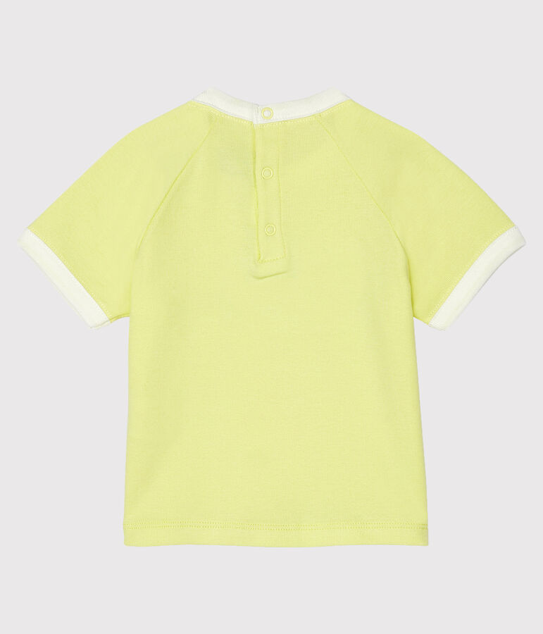 Short-sleeved T-shirt for baby boys yellow