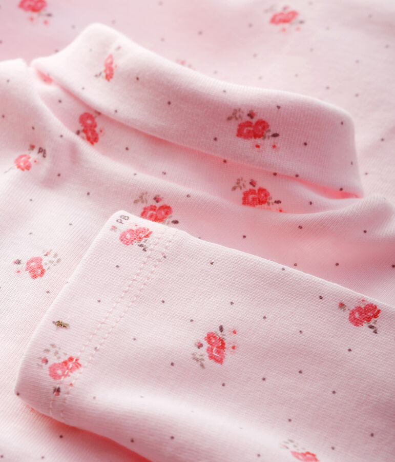 Unisex Babies' Long-Sleeved Roll-Neck Bodysuit pink/pink