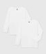 Girls' Long-sleeved White T-Shirts - 2-Pack