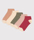 Children's Cotton Jersey Plain Socks - Pack of 5