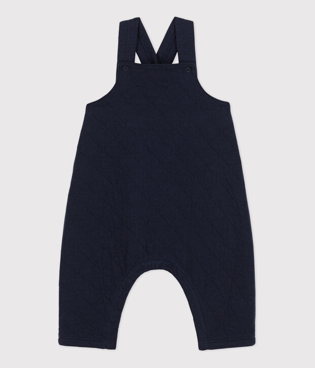 Babies' Quilted Cotton Dungarees blue