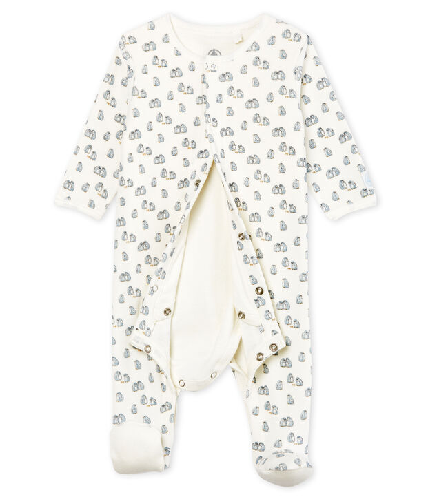 Baby Boys' Velour Bodyjama white/multicolor