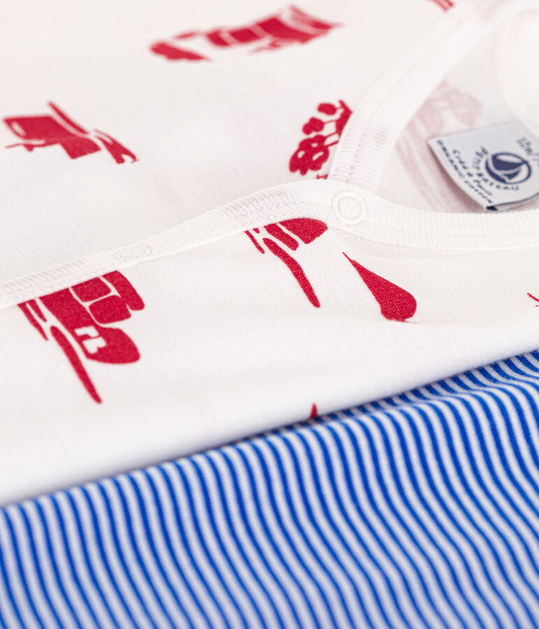 Babies' Port Cotton Playsuits - Set of 2 multicolor