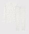 Girls' Snugfit Sparkly Star Cotton Pyjamas MARSHMALLOW white/MULTICO white