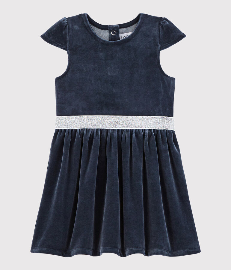 Girls' Short-Sleeved Dress blue