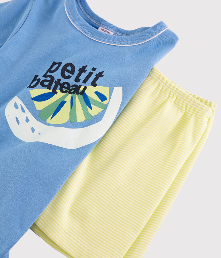 Boys' Lemon Cotton Short Pyjamas blue/multicolor