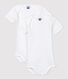 Babies' White Short-Sleeved Organic Cotton Bodysuits - 2-Pack