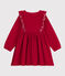 Children's long-sleeved plain corduroy dress TERKUIT red