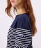 Women's stripy cotton Breton top SMOKING blue/MARSHMALLOW white