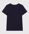 Women's Straight Round-Neck Cotton T-Shirt SMOKING blue
