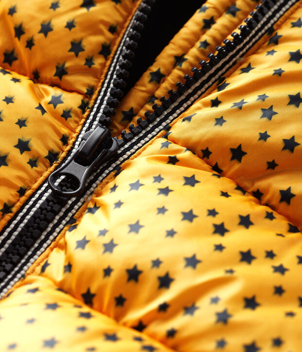 Baby boy's quilted puffer jacket yellow/blue