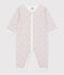 Baby footless cotton pyjamas with floral print white/multicolor