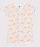 Babies' short animal print cotton jumpsuit MARSHMALLOW white/MULTICO white