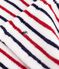 Babies' stripy printed terry towelling bath cape MARSHMALLOW white/MULTICO white