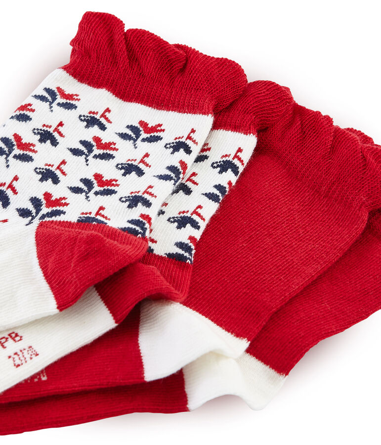 Pack of 2 Pairs of Girls' Socks multicolor