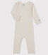 Babies' Long-Sleeved Bodysuit in Cotton/Wool