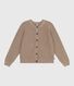 Women's plain wool and cotton cardigan
