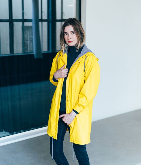 women's parka raincoat JAUNE yellow