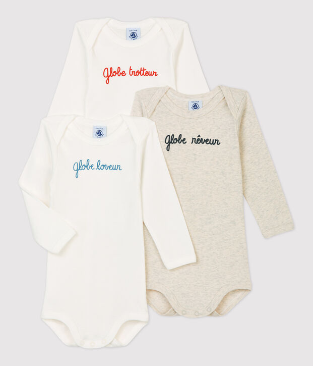 Babies' Organic Cotton Bodysuits - 3-Pack multicolor
