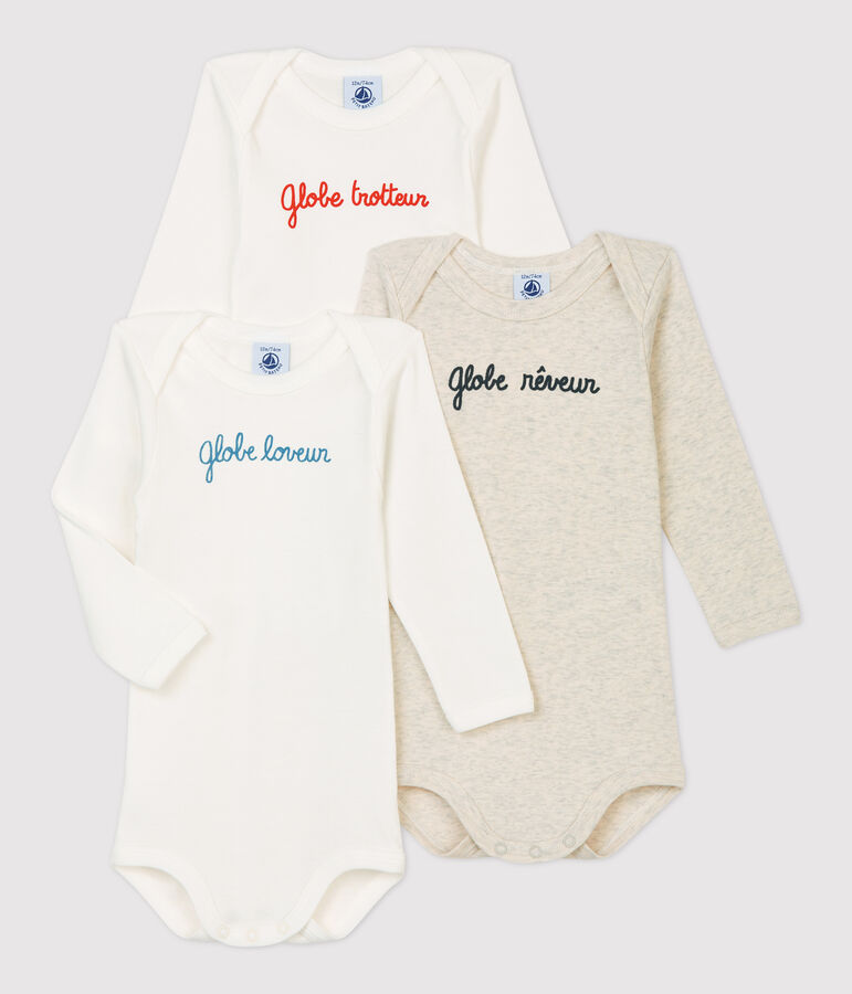 Babies' Organic Cotton Bodysuits - 3-Pack multicolor