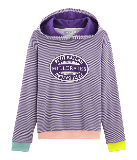 Women's Hoody REAL purple/MARSHMALLOW white