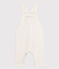 Babies' Long Quilted Tube-Knit Dungarees MONTELIMAR CHINE beige