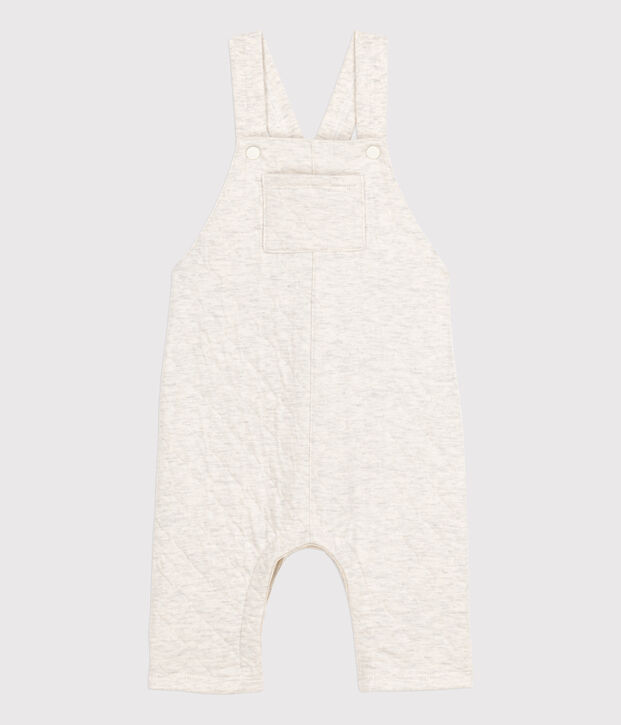 Babies' Long Quilted Tube-Knit Dungarees MONTELIMAR CHINE