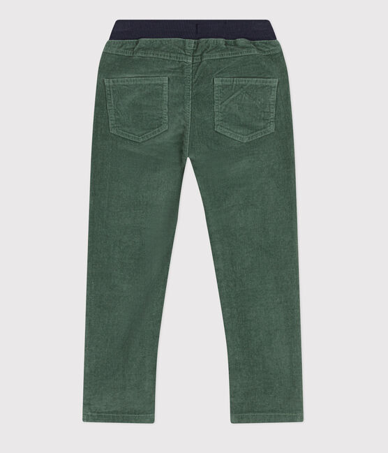 Unisex Straight-Fit Medium Velour Trousers VALLEE green