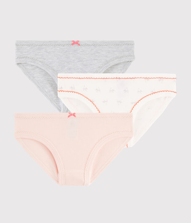 Girls' Cat Print Knickers - 3-Piece Set multicolor