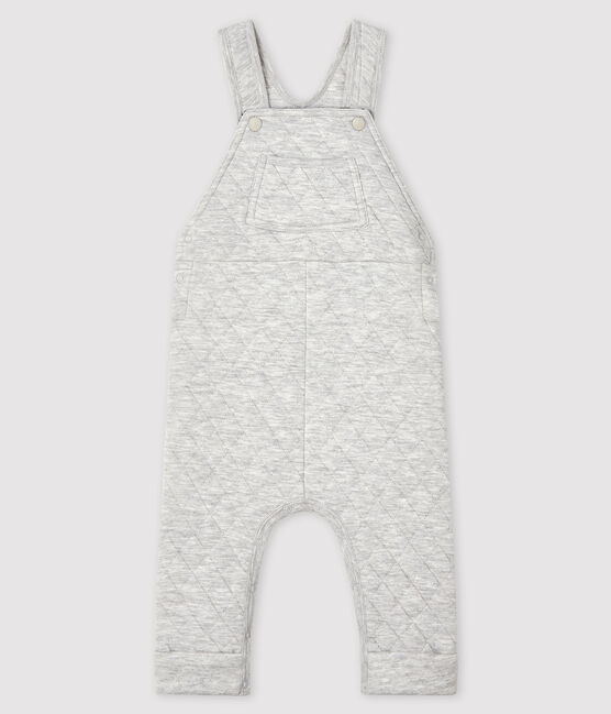 Baby boy's long dungarees BELUGA CHINE grey