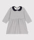 Babies' Long-Sleeved Stripy Tube-Knit Dress