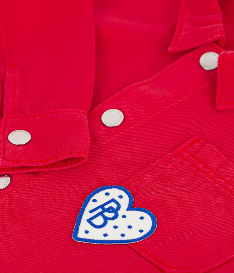 Children's jacket in plain cotton red