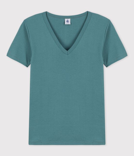 Women's Iconic Cotton V-Neck T-Shirt BRUT green
