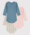 Babies' Floral Long-Sleeved Cotton Bodysuits - 3-Pack variante 1