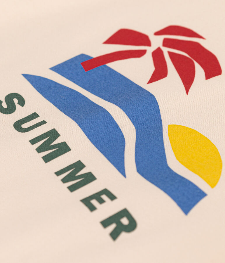 Boys' Printed Jersey T-shirt Ecru/yellow