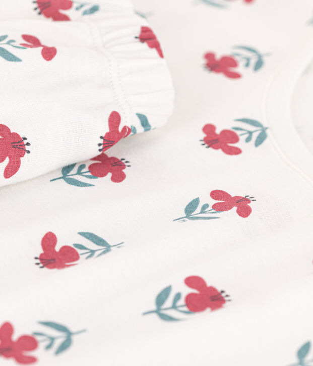 Women's Floral Cotton Short Pyjamas white/multicolor