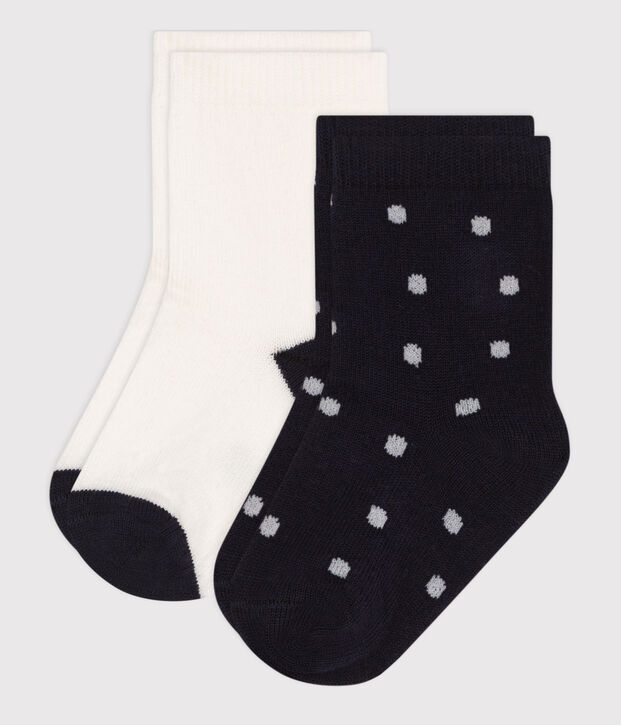 Babies' Spotted Cotton Socks - 2-Pack multicolor