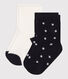 Babies' Spotted Cotton Socks - 2-Pack