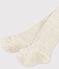 Babies' Plain Cotton Tights MONTELIMAR CHINE beige