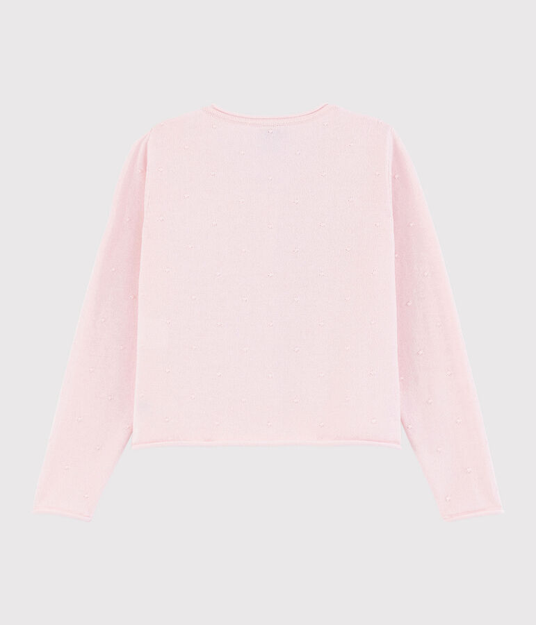 Girls' Cotton Knit Cardigan pink