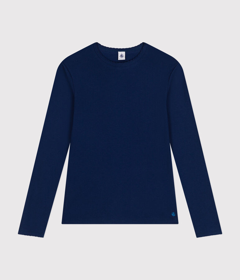 Women's Iconic Cocotte Stitch Cotton T-Shirt MEDIEVAL blue