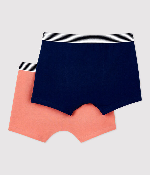 Boys' Cotton and Elastane Boxer Shorts - 2-Pack multicolor
