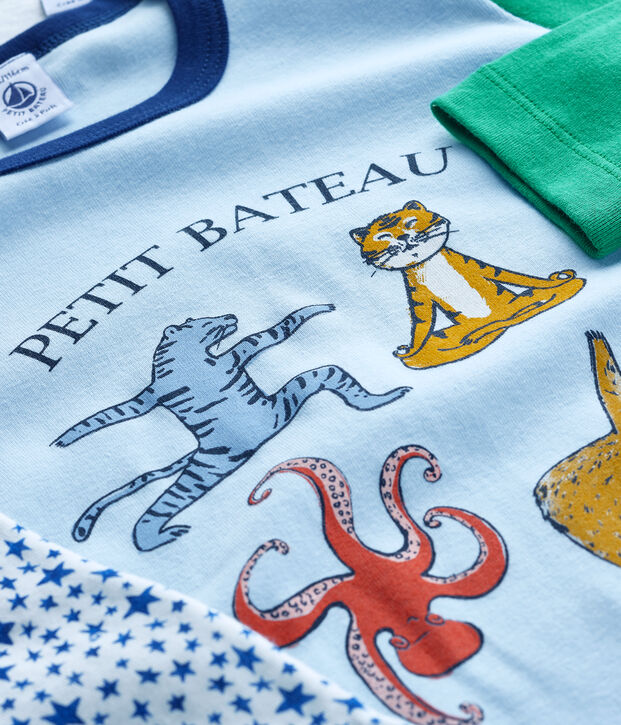 Boys' Tube Knit and Rib Knit Pyjamas - 2-Pack multicolor