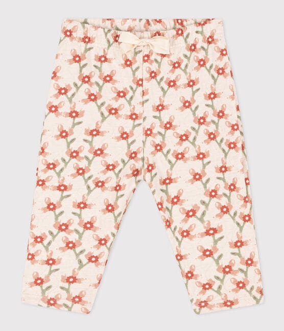 Babies' Patterned Quilted Tube-Knit Trousers AVALANCHE white/MULTICO