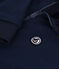 Children's plain cotton zip-up hoodie SMOKING blue
